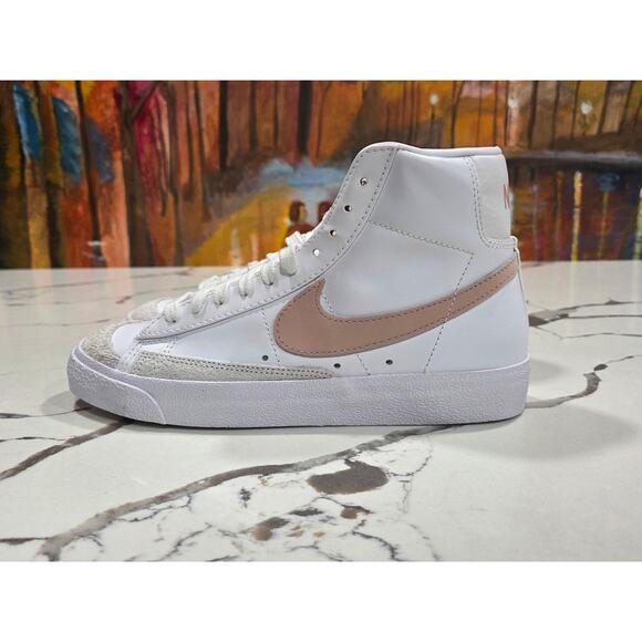 Nike W Blazer Mid 77 White Pink Oxford Size 7 Women's CZ1055-118 Vintage - Picture 3 of 6